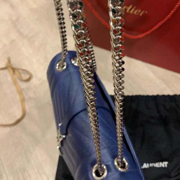 Sold 🎈Saint Laurent bag in blue caviar leather - Picture 4 of 4